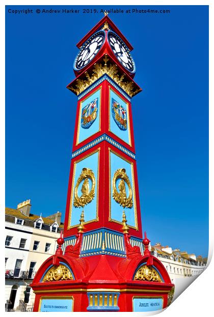 Jubilee Clock Tower, Weymouth, Dorset, UK Print by Andrew Harker