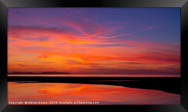 Sunset Rhyl Wales Framed Print by Adrian Evans