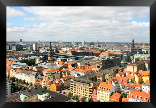 Copenhagen City, Denmark in Scandinavia. Framed Print by M. J. Photography