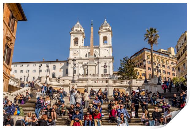 Scalinata di Trinità dei Monti Print by Naylor's Photography