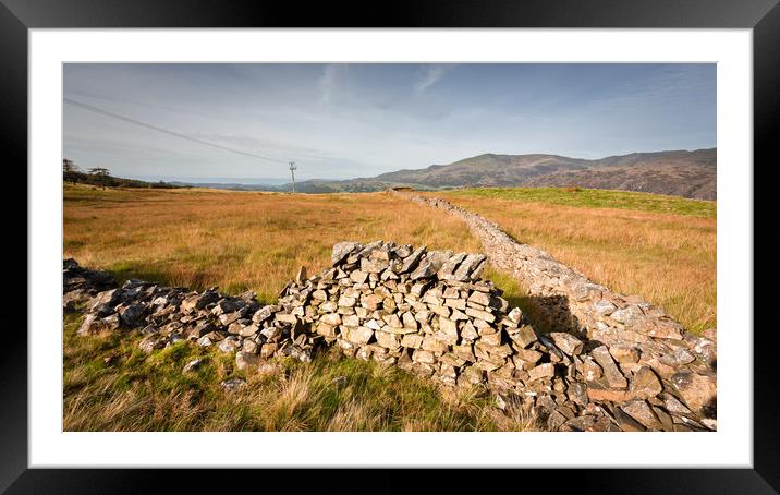 old drystone wall Framed Mounted Print by Simon Wrigglesworth