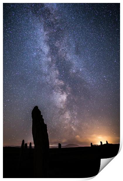 Ring of Brodgar and the Milky Way Print by Pete Collins