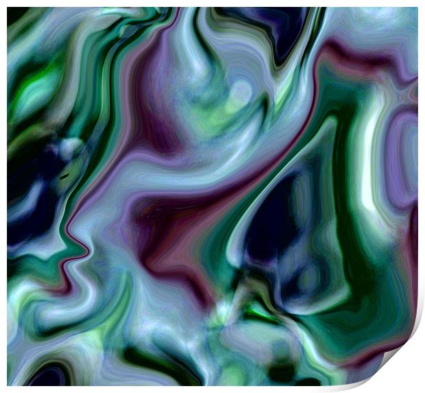 swirling silk Print by Heather Newton