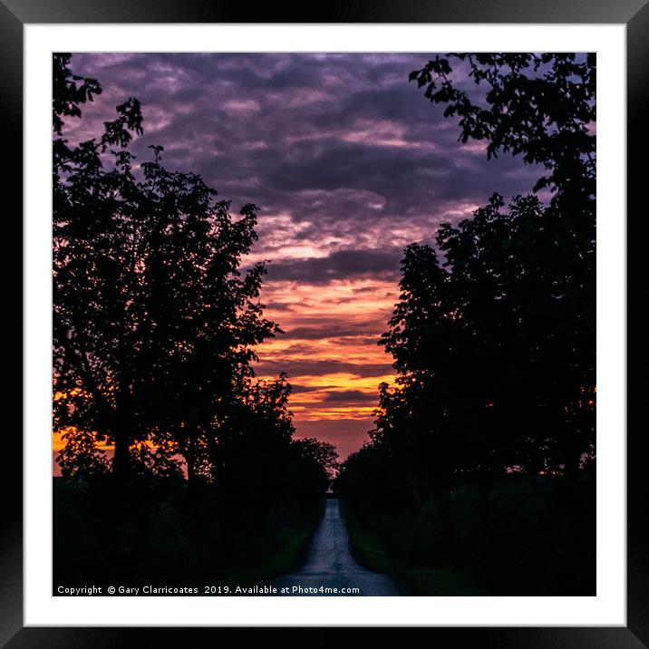 Sunset Avenue Framed Mounted Print by Gary Clarricoates