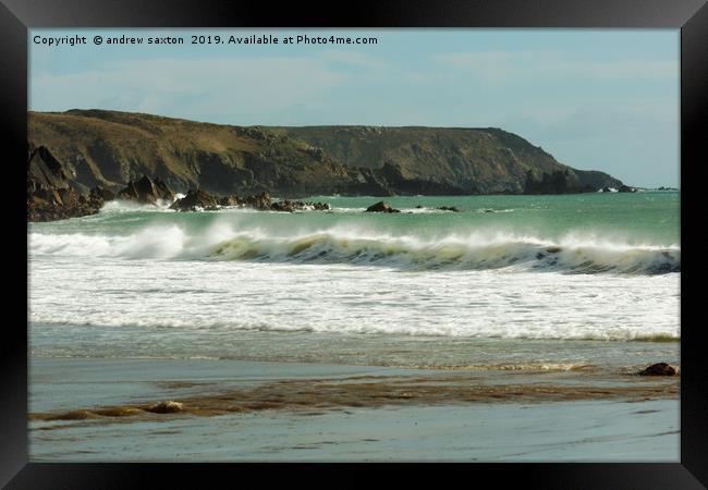 BACK WAVE Framed Print by andrew saxton