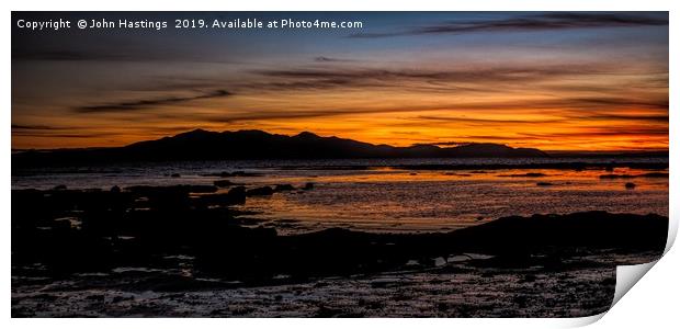 Awe-Inspiring Sunset Over the Isle of Arran Print by John Hastings