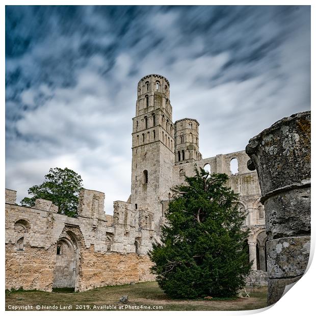 Abbaye de Jumieges 3 Print by DiFigiano Photography