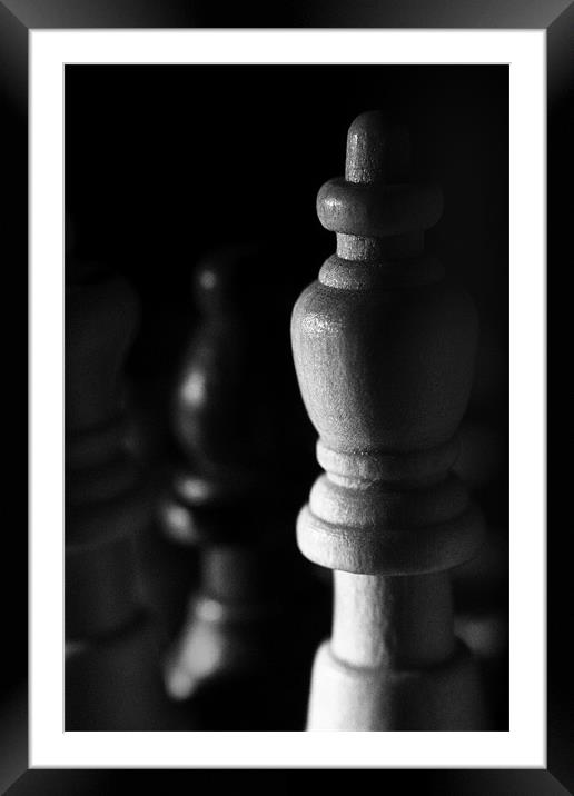 Chess Piece Framed Mounted Print by Pam Martin