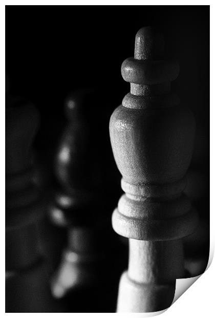 Chess Piece Print by Pam Martin