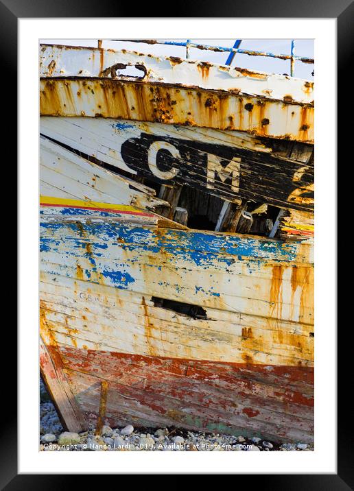 Broken And Beached Framed Mounted Print by DiFigiano Photography
