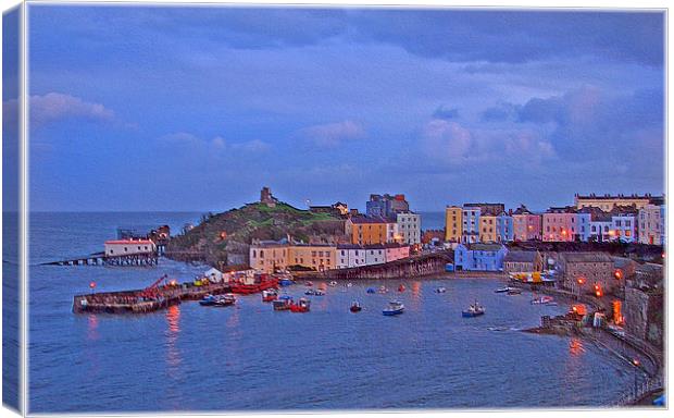 Tenby Summer Evening Canvas Print by paulette hurley