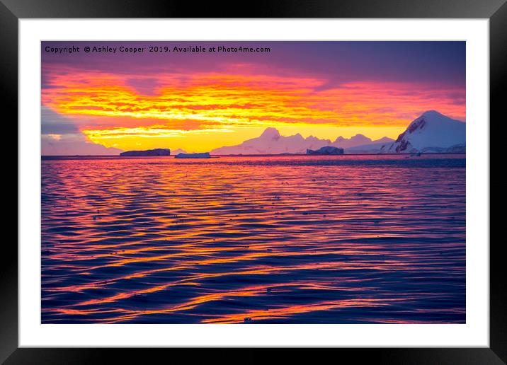Ice glow. Framed Mounted Print by Ashley Cooper