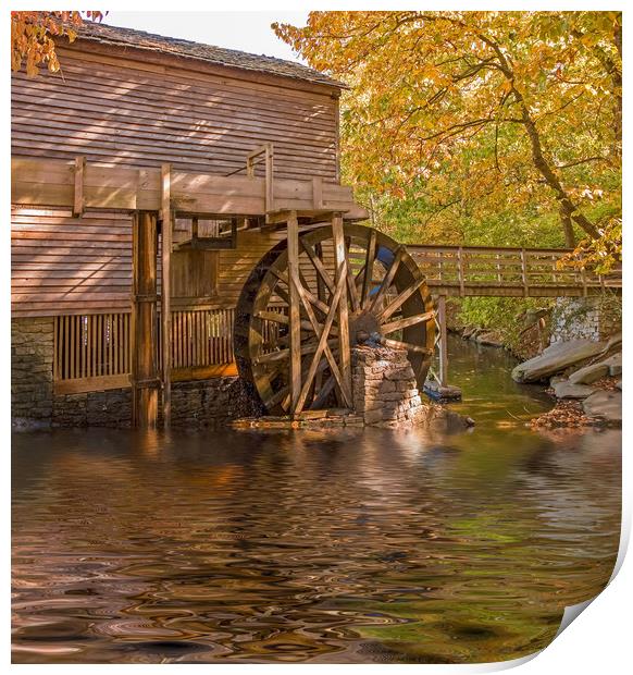 Mill Wheel Print by Darryl Brooks