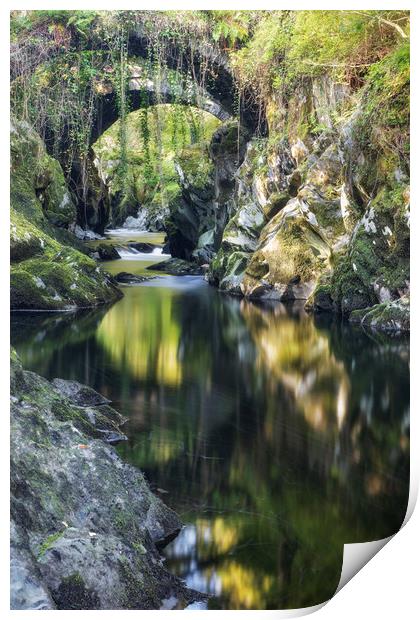 Penmachno Pack Horse Bridge Print by Rory Trappe