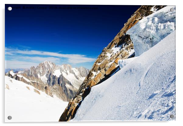 Mont Blanc Du Tacul. Acrylic by Ashley Cooper