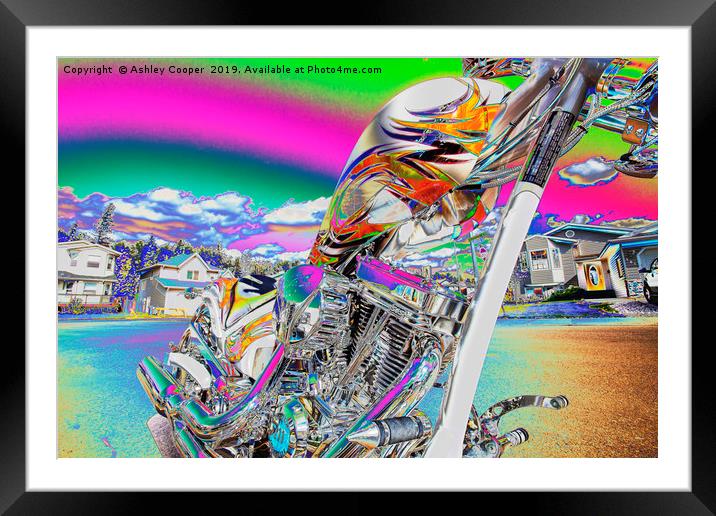 Cool bike. Framed Mounted Print by Ashley Cooper