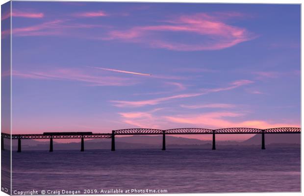 Tay Rail Bridge Dundee Canvas Print by Craig Doogan