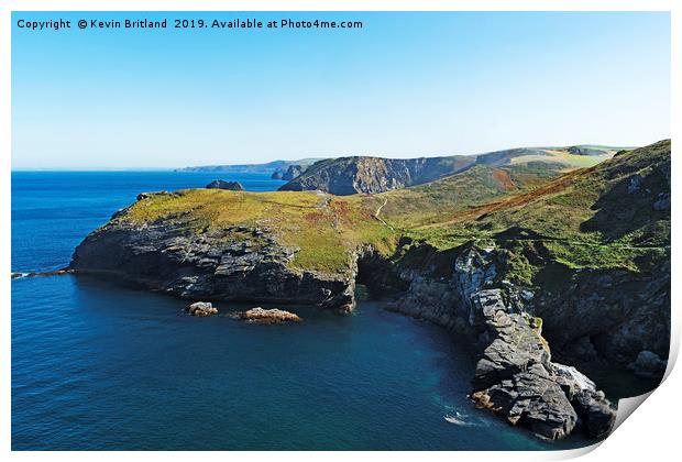 tintagel cornwall Print by Kevin Britland