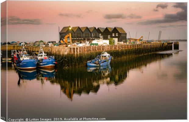 Morning Skies - Whitstable Harbour Canvas Print by Wayne Lytton