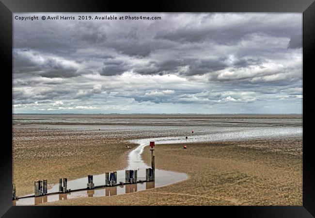Cleethorpes Beach Lincolnshire Framed Print by Avril Harris