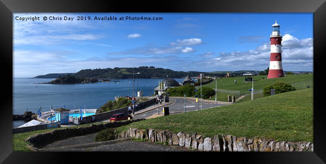 Plymouth Hoe Panorama Framed Print by Chris Day