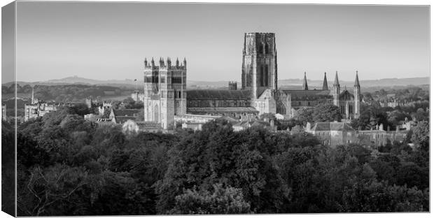 Durham Cathedral in Black & White Canvas Print by Paul Appleby