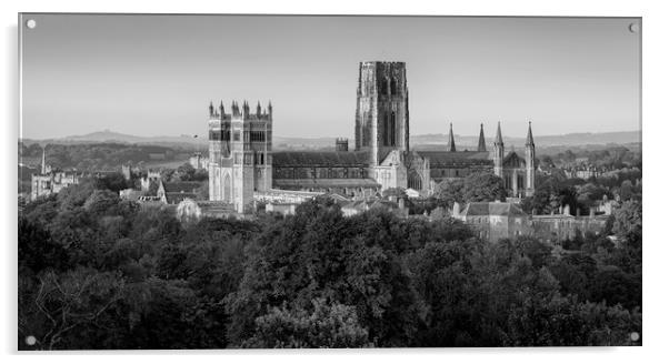 Durham Cathedral in Black & White Acrylic by Paul Appleby