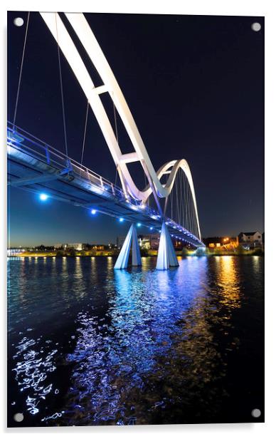 The Infinity Bridge, Stockton on Tees Acrylic by Paul Appleby