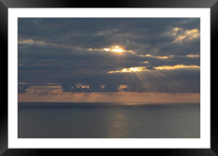 Atlantic Sunset Framed Mounted Print by CHRIS BARNARD