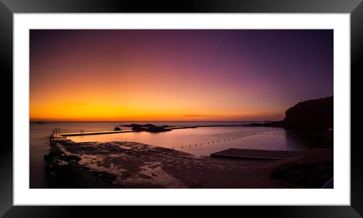  Sunset at Bude Seapool Cornwall. Framed Mounted Print by Maggie McCall