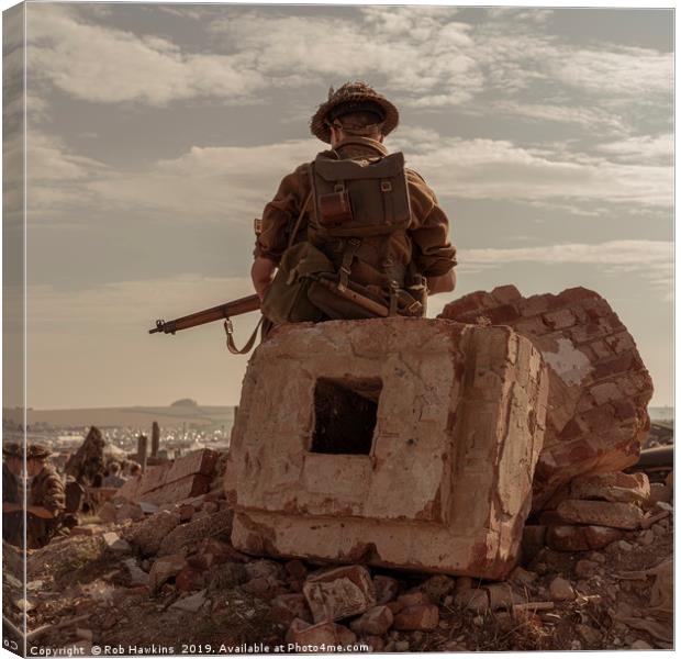 Standing Guard  Canvas Print by Rob Hawkins