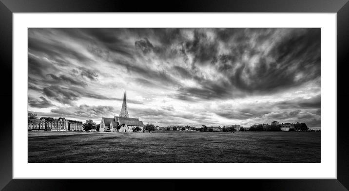  All Saints Church in Blackheath in Black and Whit Framed Mounted Print by John Ly