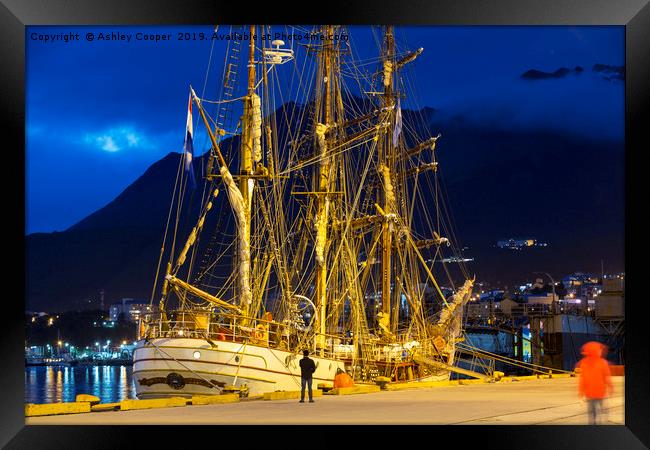 Tall Ship. Framed Print by Ashley Cooper