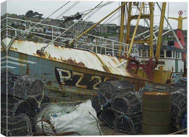Grey Trawler Canvas Print by Dave Bell