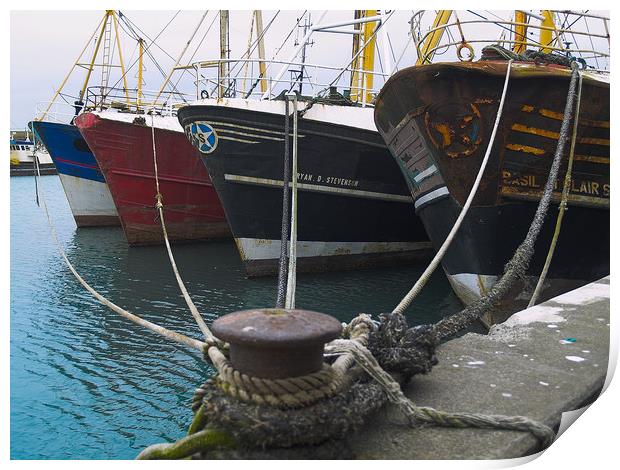 Fishing Trawlers  Print by Dave Bell