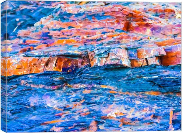 Rock Geology Colors Canvas Print by Dave Bell
