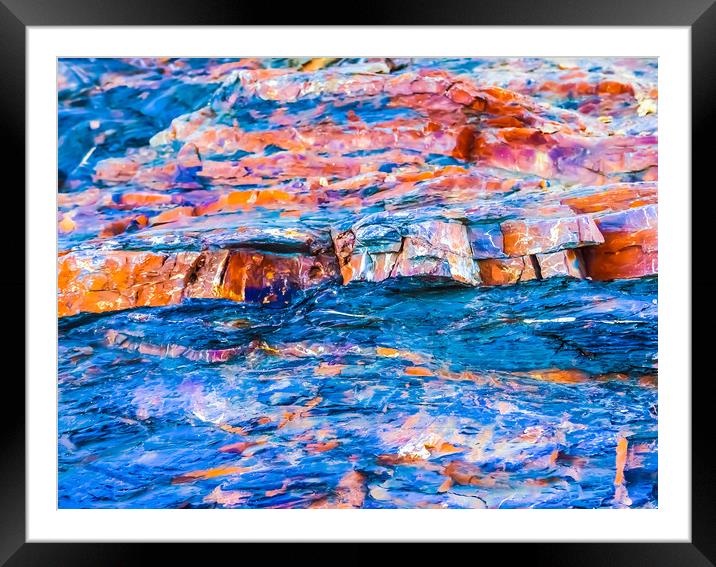 Rock Geology Colors Framed Mounted Print by Dave Bell