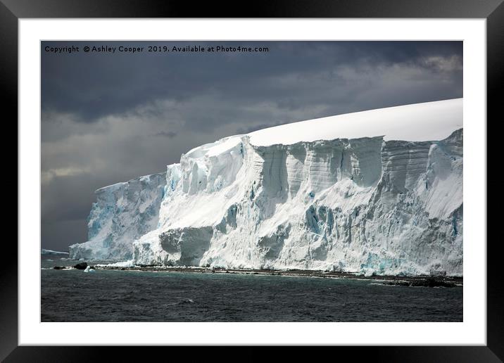 Glacial snout. Framed Mounted Print by Ashley Cooper
