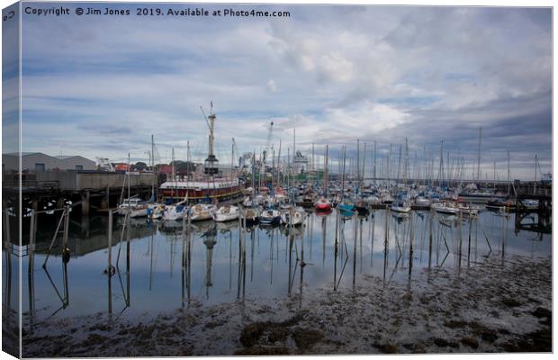 The Marina at Blyth South Harbour Canvas Print by Jim Jones