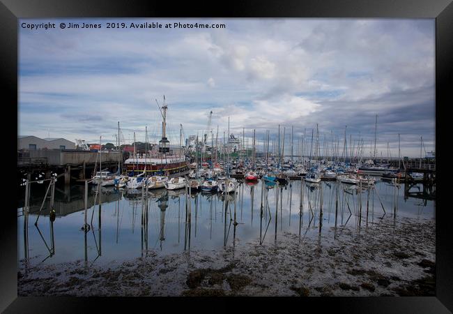 The Marina at Blyth South Harbour Framed Print by Jim Jones