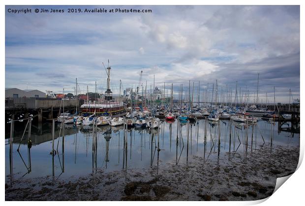 The Marina at Blyth South Harbour Print by Jim Jones