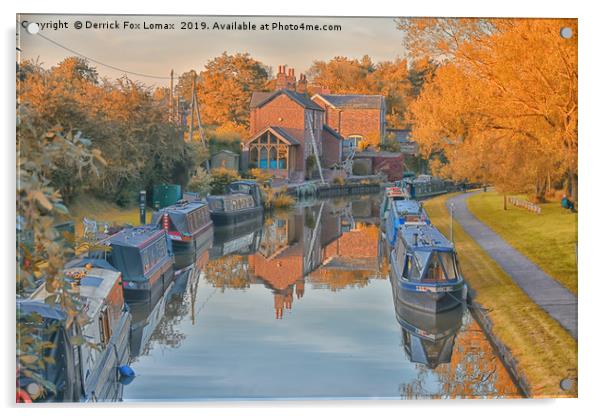 Anderton Boat lift canal Acrylic by Derrick Fox Lomax