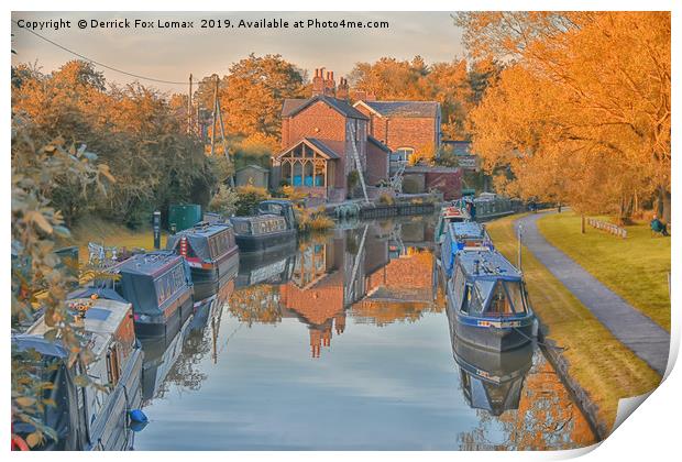 Anderton Boat lift canal Print by Derrick Fox Lomax