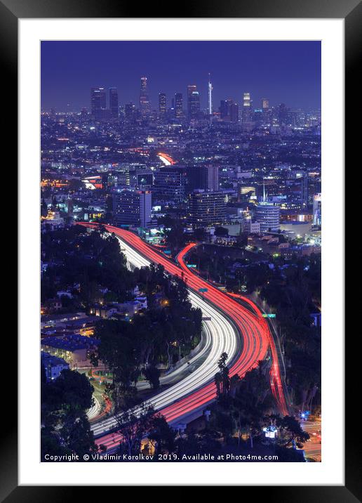 Los Angeles never sleeps Framed Mounted Print by Vladimir Korolkov