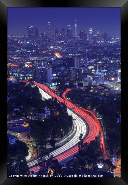 Los Angeles never sleeps Framed Print by Vladimir Korolkov