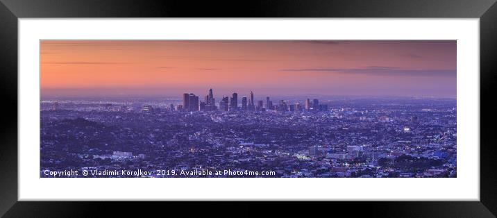 Good morning Los Angeles Framed Mounted Print by Vladimir Korolkov