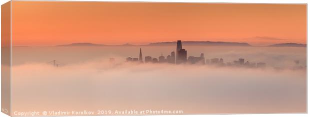 San Francisco wrapped in clouds Canvas Print by Vladimir Korolkov