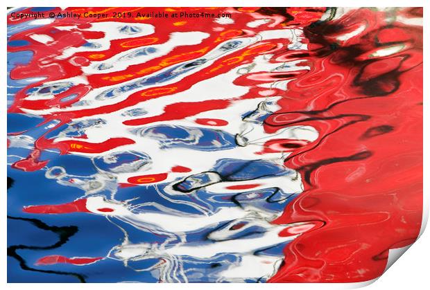 Red Reflections Print by Ashley Cooper
