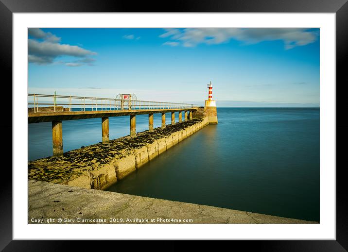 Amble Lighthouse Framed Mounted Print by Gary Clarricoates