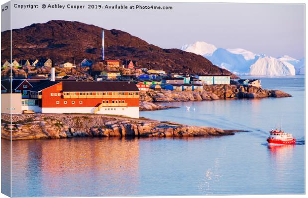 Greenland sunset. Canvas Print by Ashley Cooper